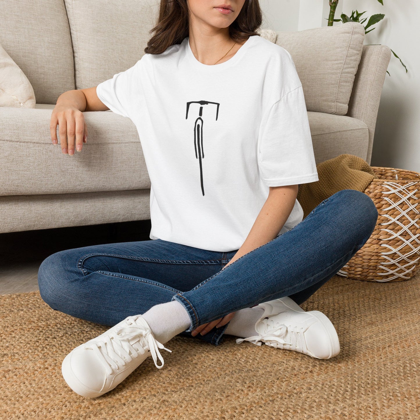 Minimal Road Bike Graphic T-Shirt β Cyclist Handlebar Line Art