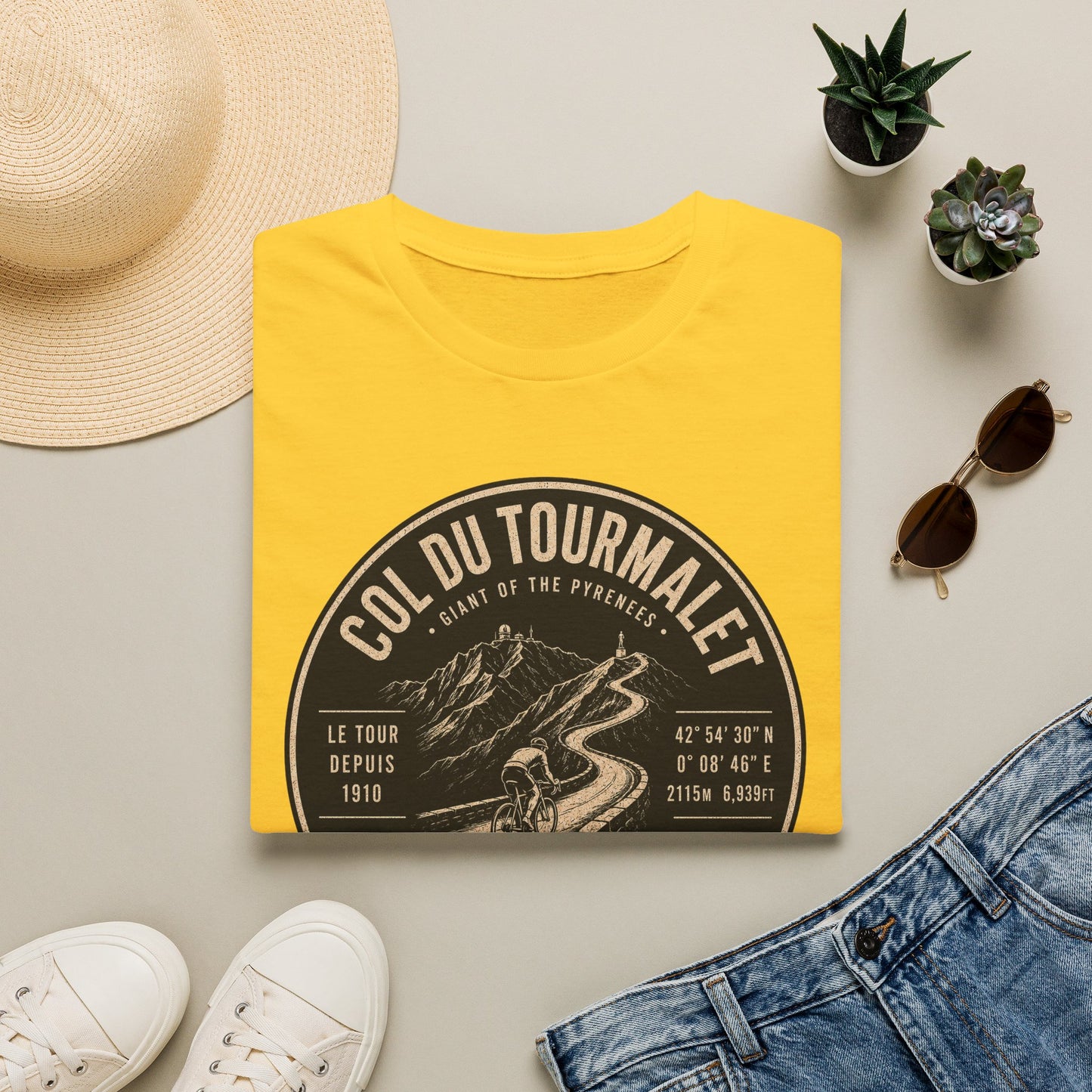 Col du Tourmalet Cycling T‑Shirt — Tour de France Tee