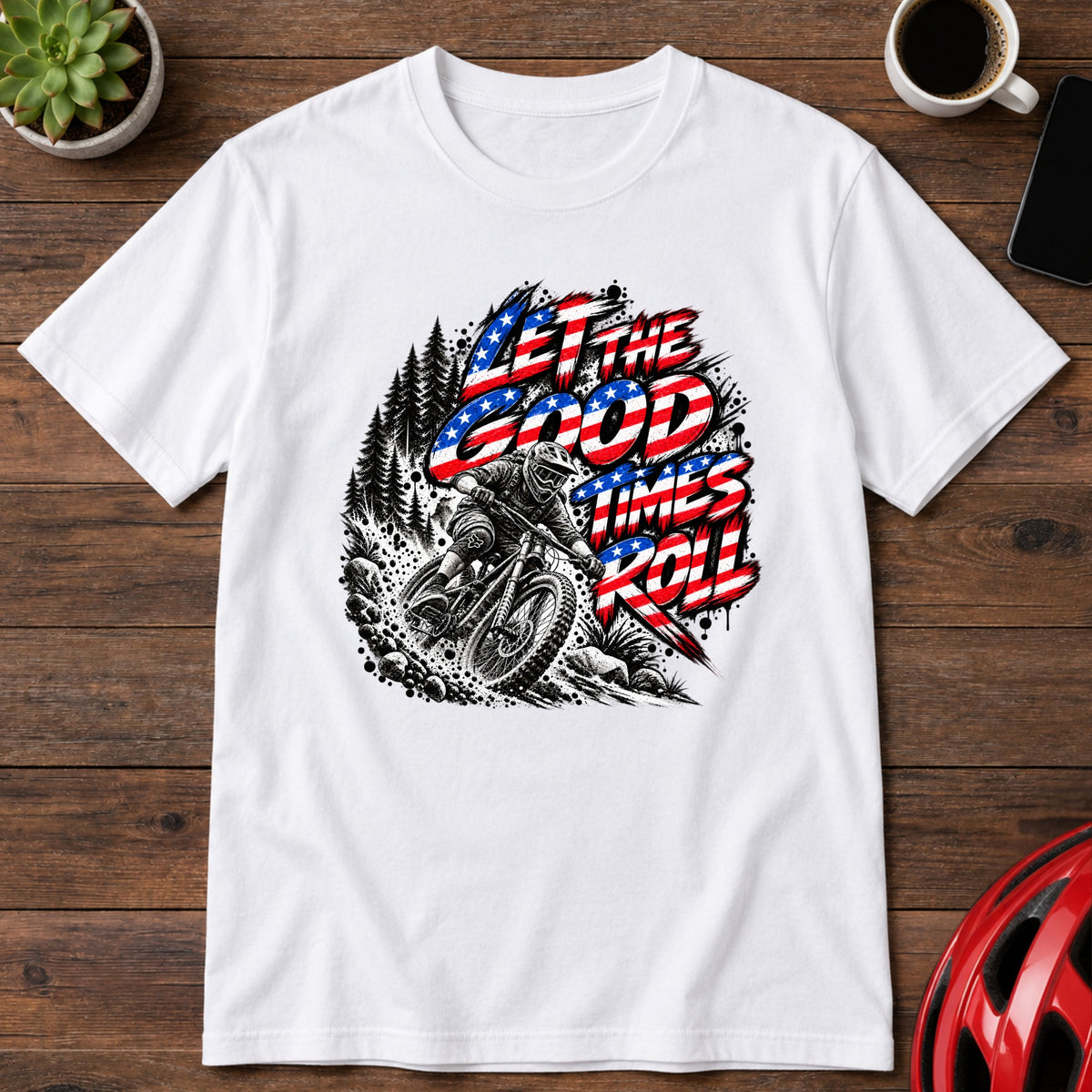 Let The Good Times Roll Downhill MTB T-Shirt(Global)