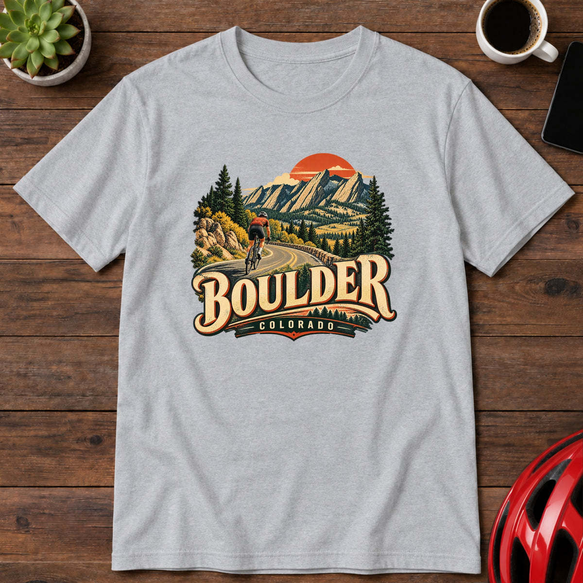 Boulder Colorado Cycling T-Shirt(Global)