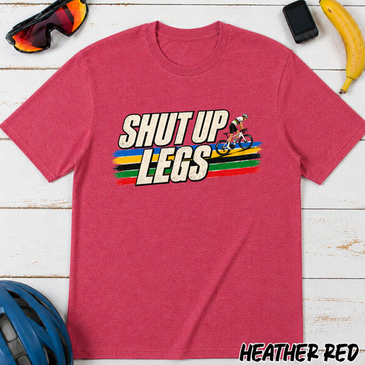 Shut Up Legs Cycling T-Shirt — Retro Road Bike Racing Tee