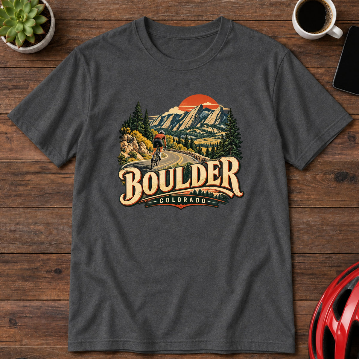 Boulder Colorado Cycling T-Shirt(Global)