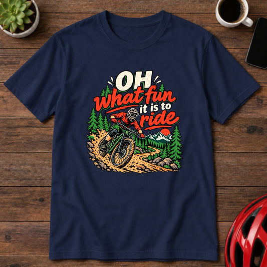 Oh What Fun It Is to Ride Downhill MTB T-Shirt(Global)