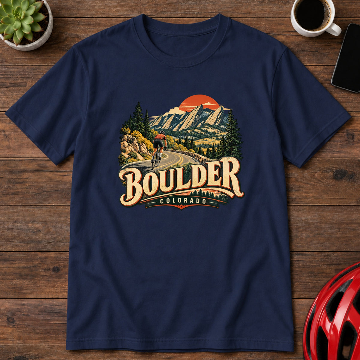 Boulder Colorado Cycling T-Shirt(Global)