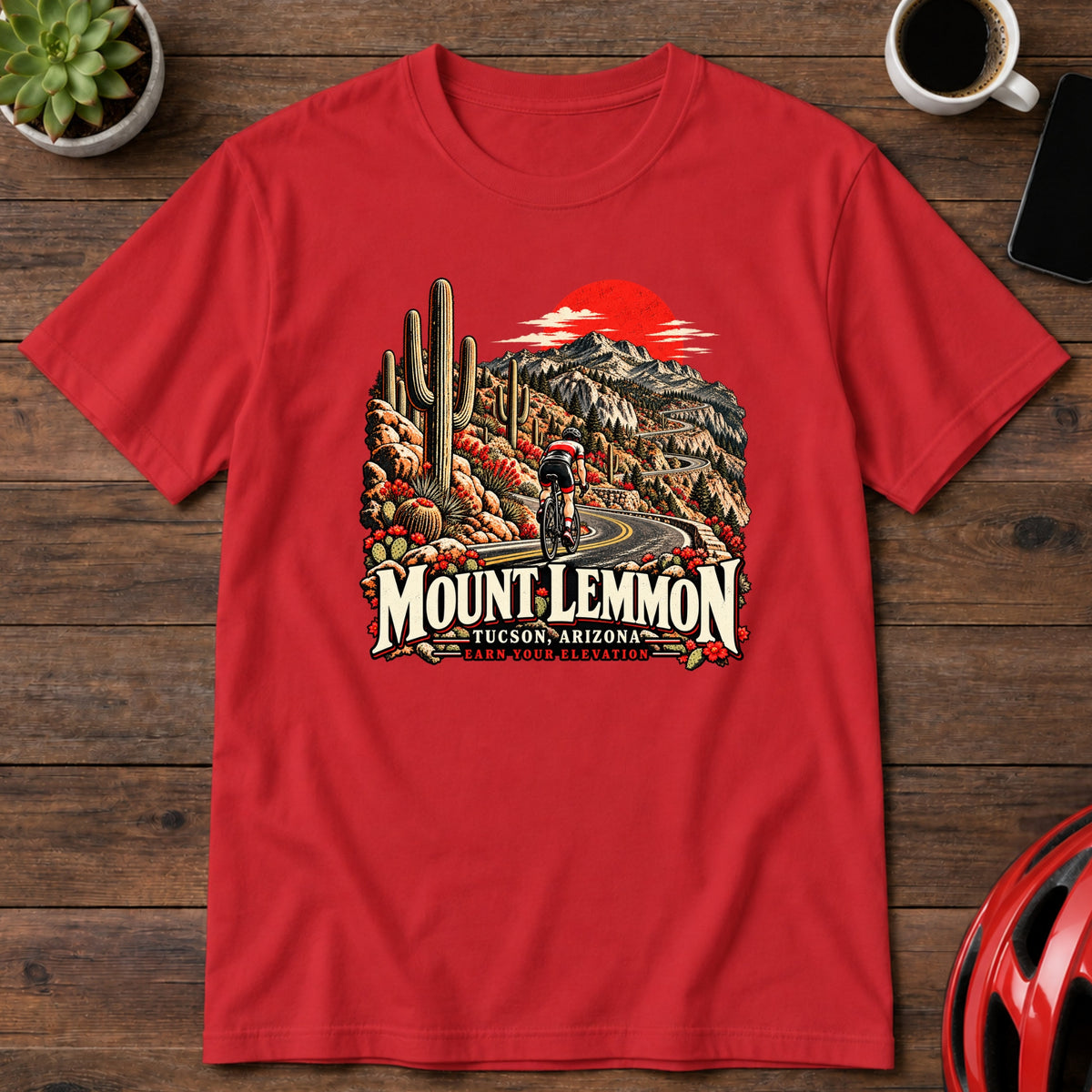 Mount Lemmon Arizona Cycling T-Shirt(Global)