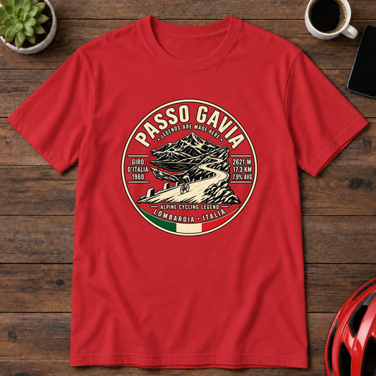 Passo Gavia Cycling Climb Vintage Graphic T-Shirt(Global)