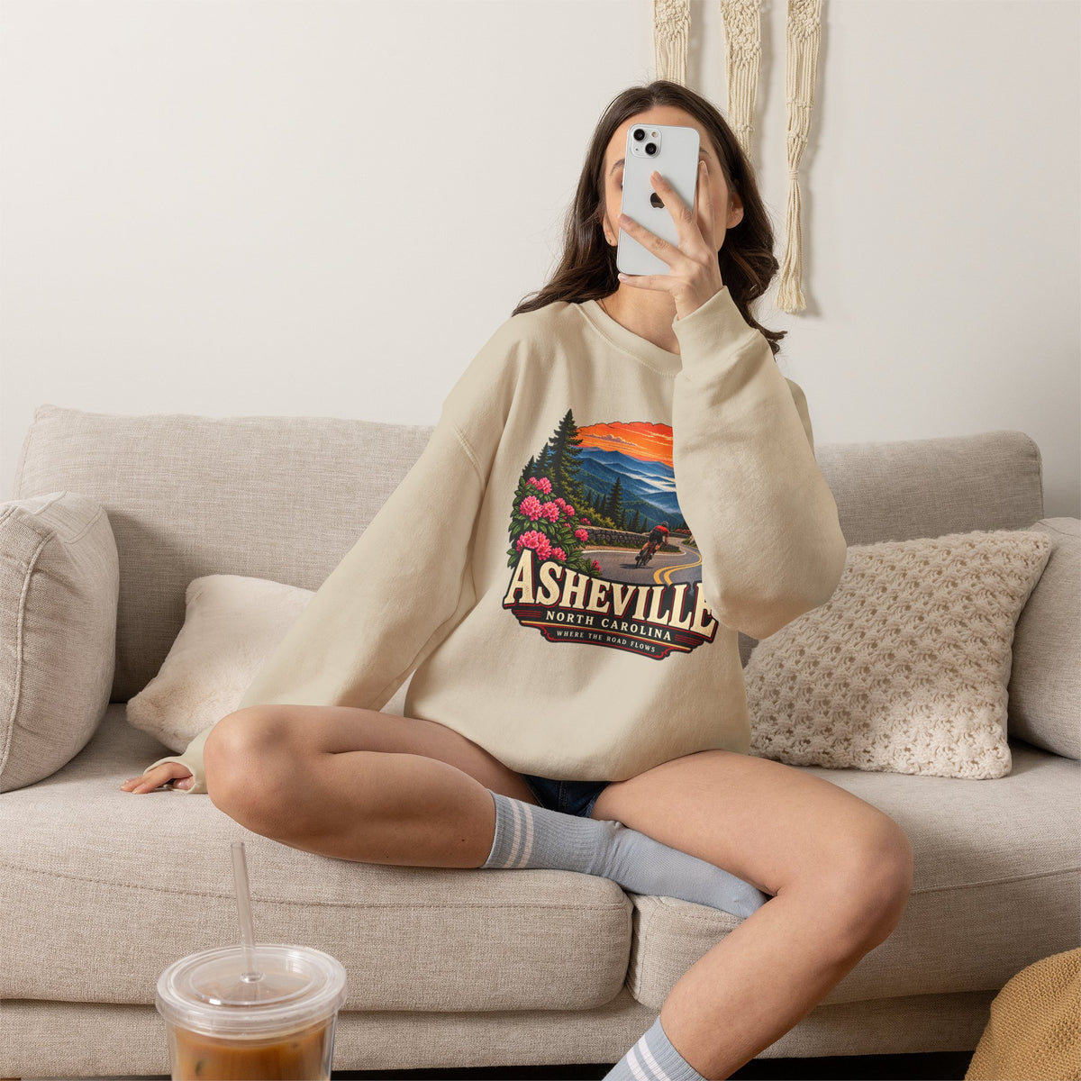 Asheville North Carolina Cycling Sweatshirt(Global)