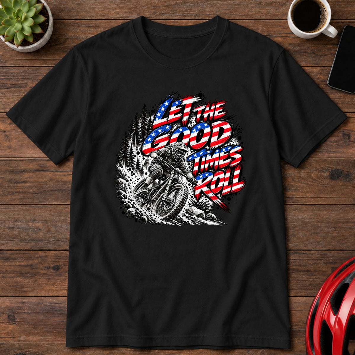 Let The Good Times Roll Downhill MTB T-Shirt(Global)
