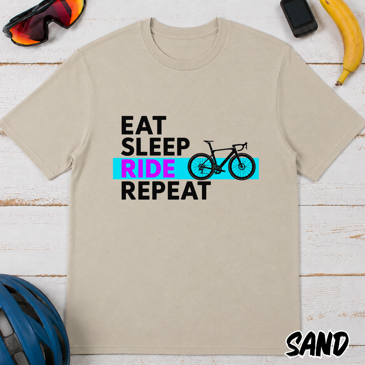 Eat Sleep Ride Repeat T-Shirt β Cycling Tee