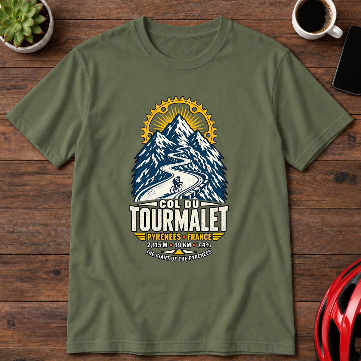 Col du Tourmalet Cycling Climb Tee (Global)