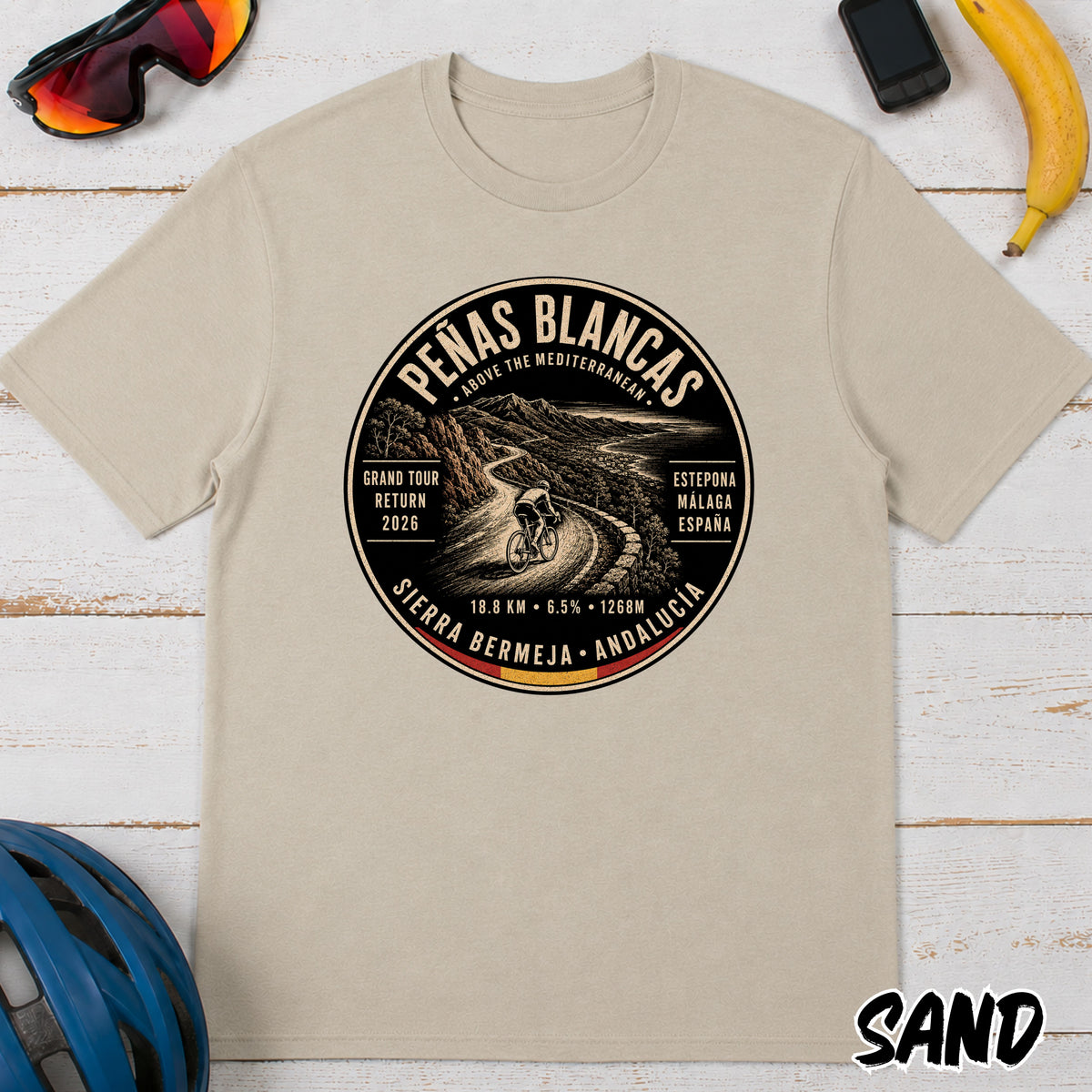 Peñas Blancas Cycling Tee — Retro Spain Le Vuelta T-Shirt