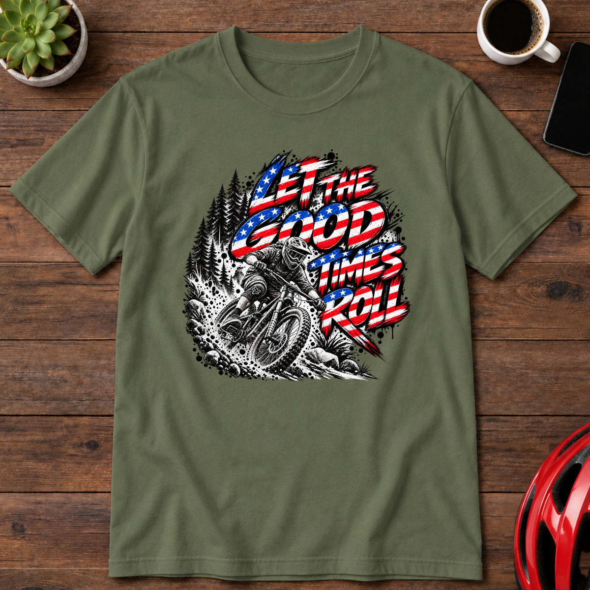 Let The Good Times Roll Downhill MTB T-Shirt(Global)