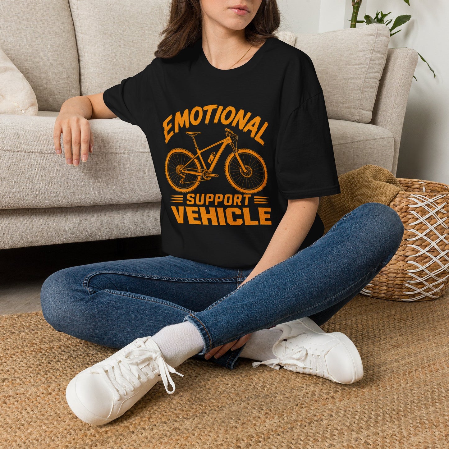 Emotional Support Vehicle Cycling T-Shirt β Funny MTB Tee