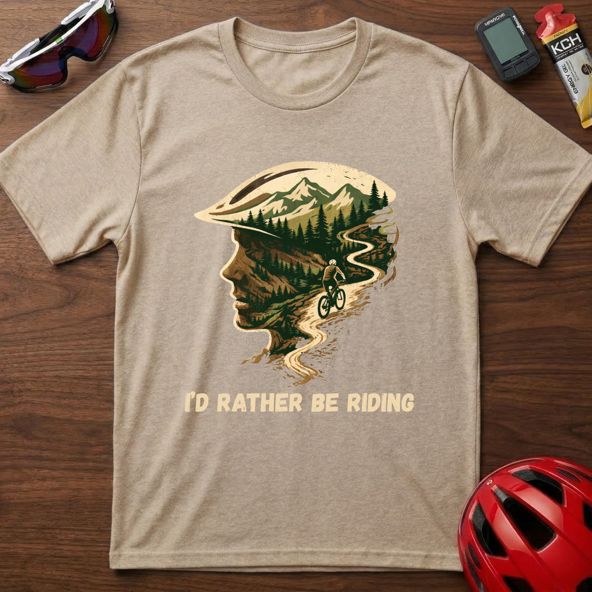 I'd Rather Be Riding MTB Spirit Cycling T-Shirt