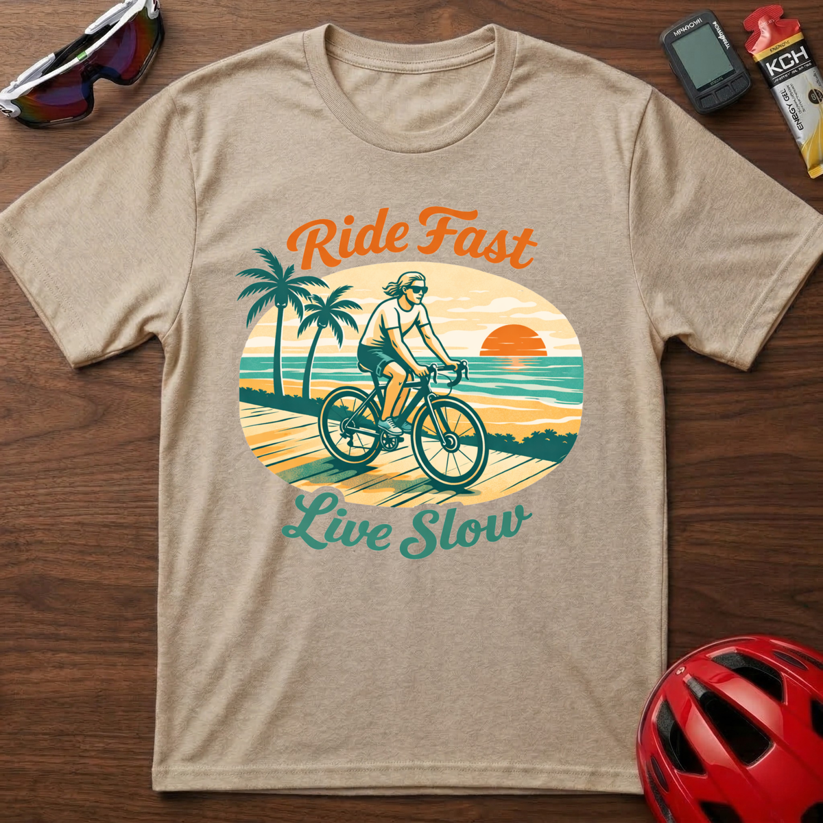 Ride Fast Live Slow Cycling T-Shirt