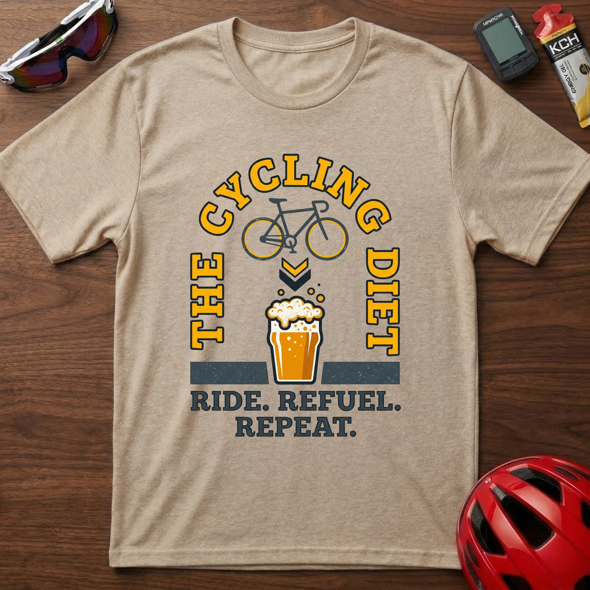 Bike & Beer Graphic Cycling T-Shirt