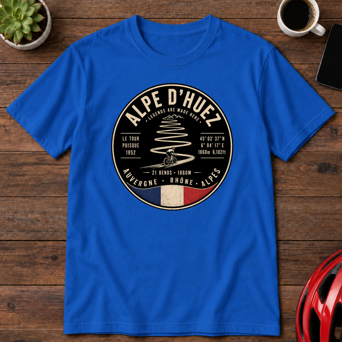 Alpe d’Huez Iconic French Alps Climb Cycling T-Shirt (Global)