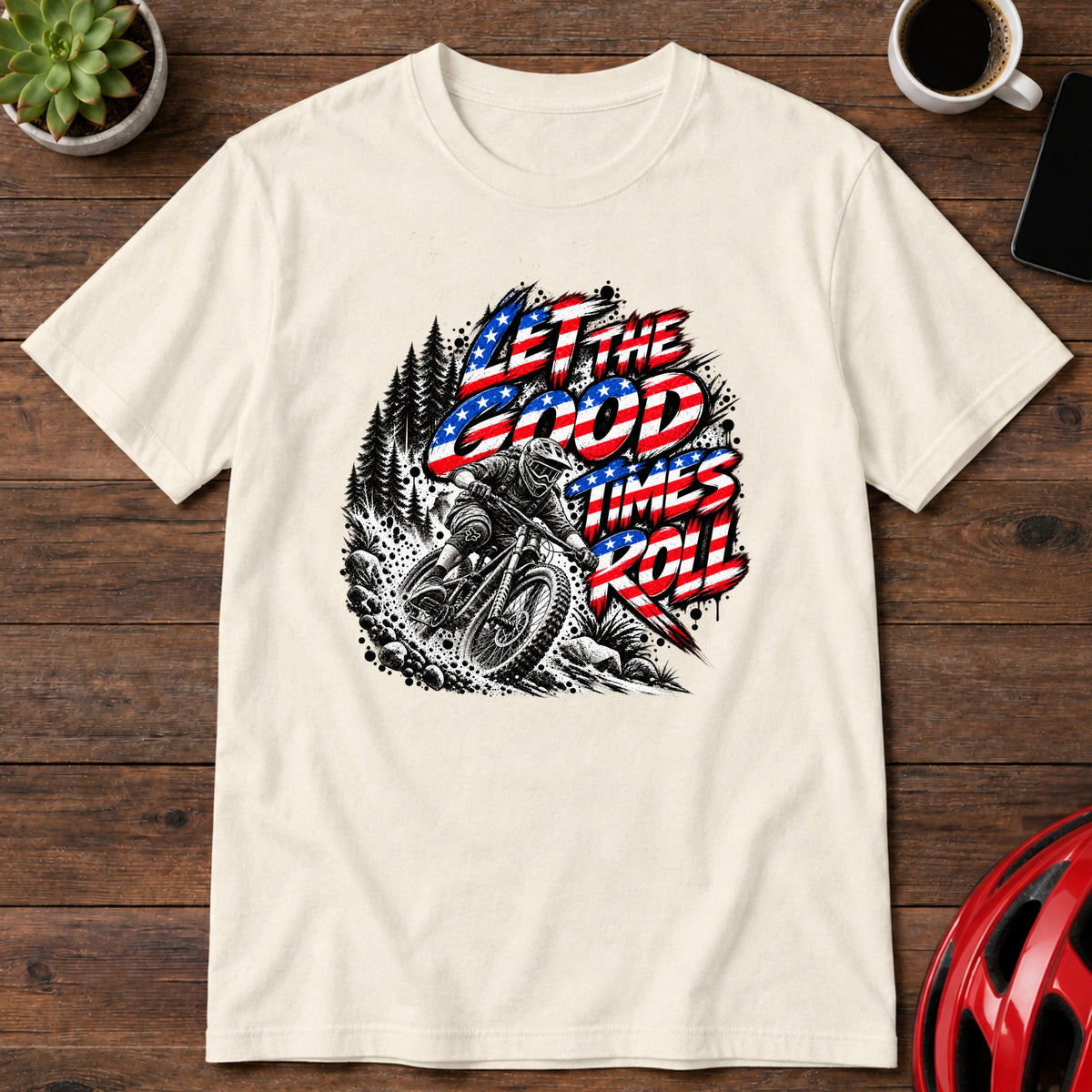 Let The Good Times Roll Downhill MTB T-Shirt(Global)