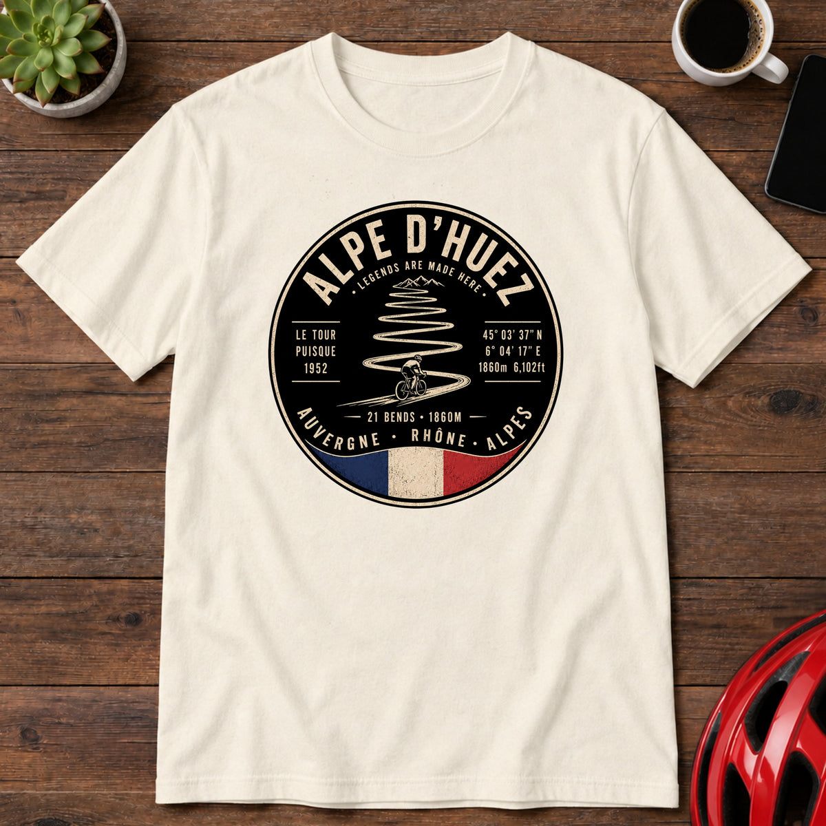 Alpe d’Huez Iconic French Alps Climb Cycling T-Shirt (Global)
