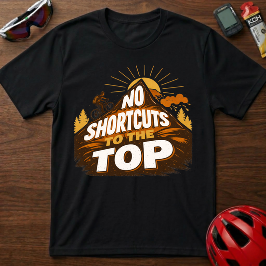 No Shortcuts to The Top MTB Cycling T-Shirt