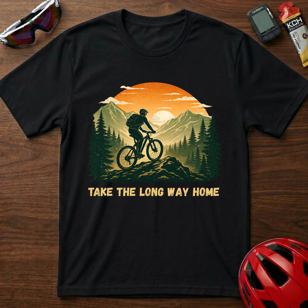 Take The Long Way Home MTB Cycling T-Shirt