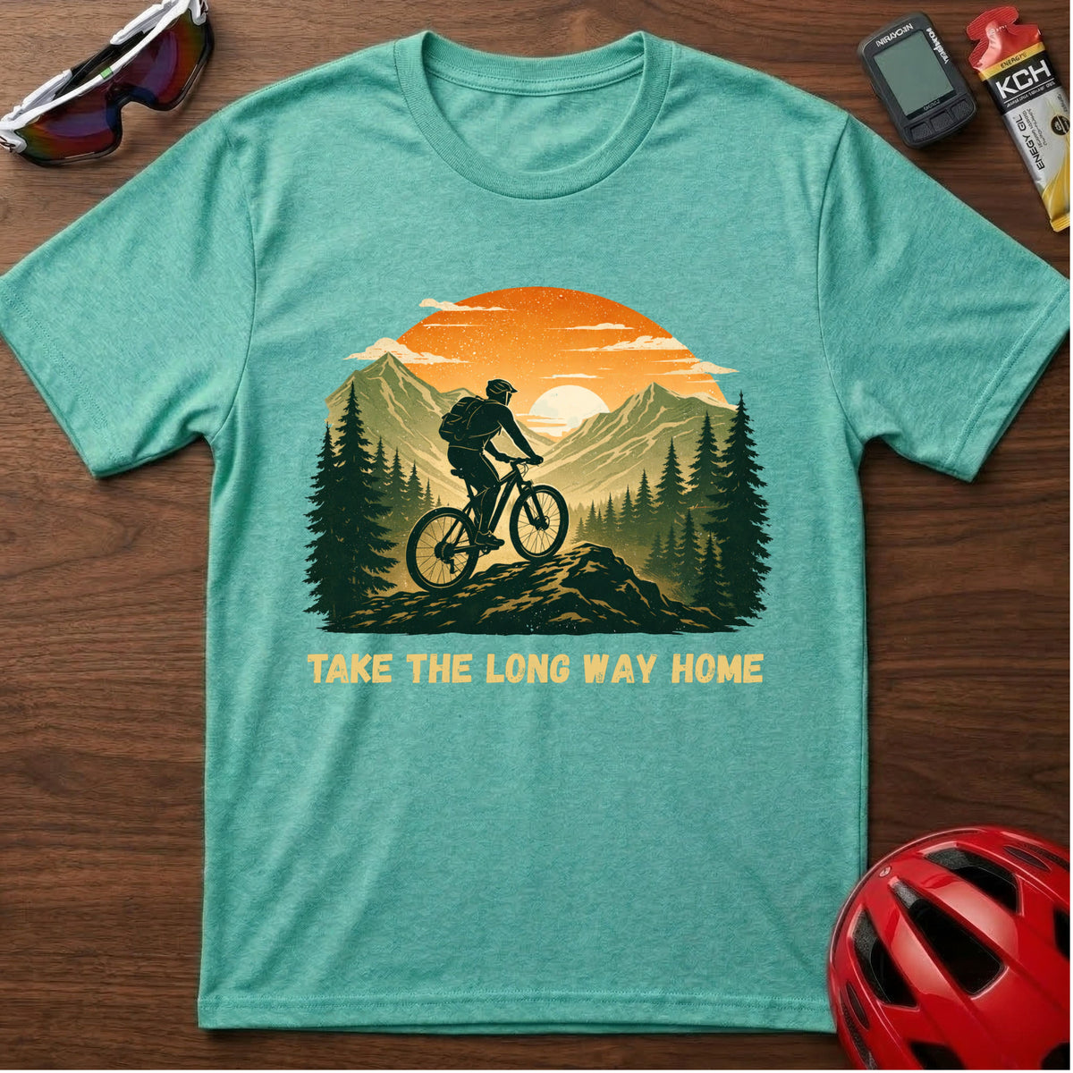 Take The Long Way Home MTB Cycling T-Shirt