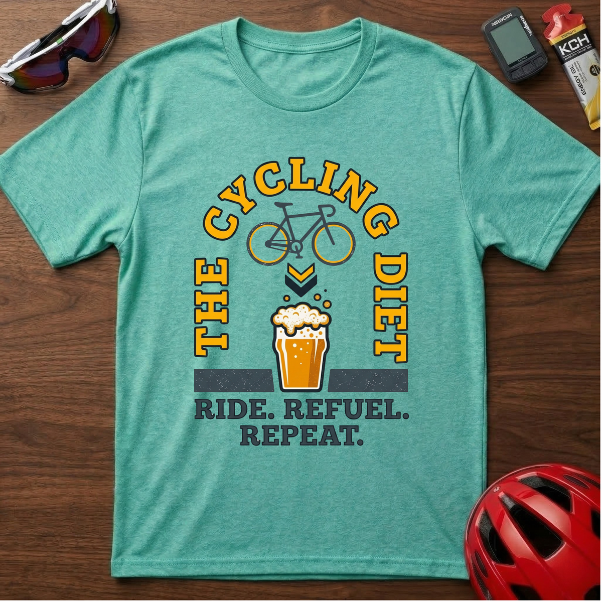 Bike & Beer Graphic Cycling T-Shirt