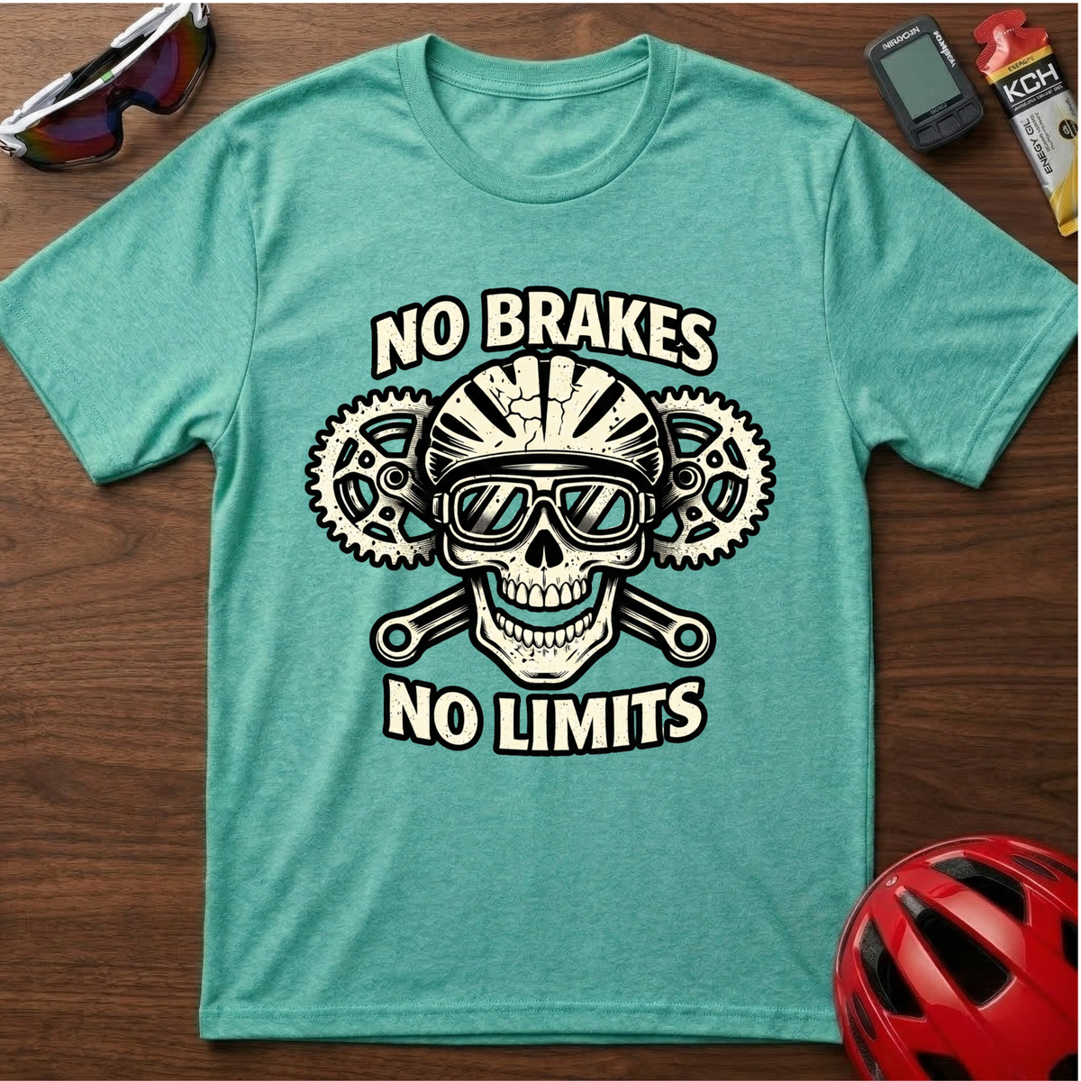 No Brakes No Limits Downhill MTB Cycling T-Shirt