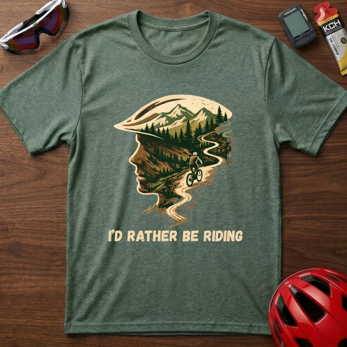 I'd Rather Be Riding MTB Spirit Cycling T-Shirt