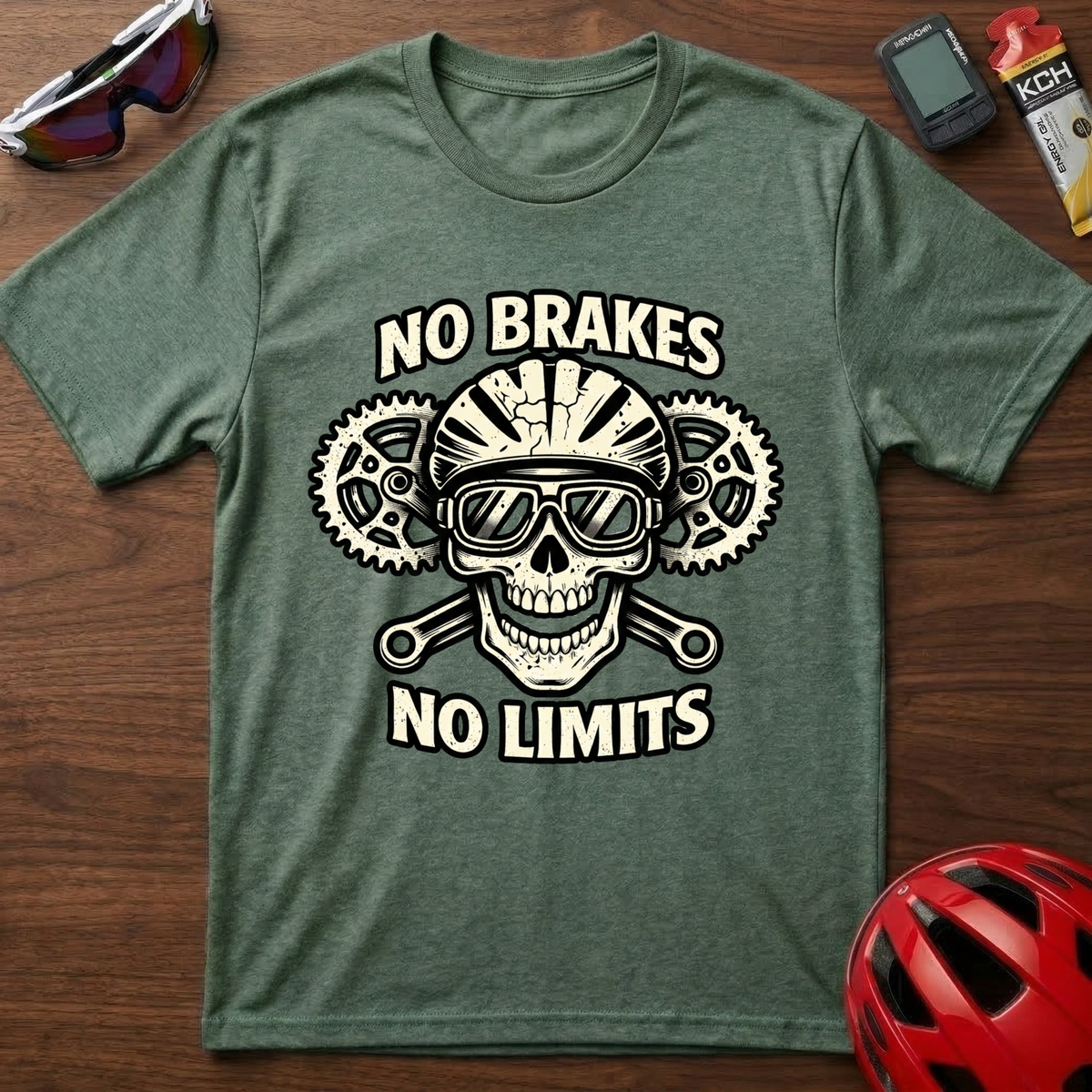 No Brakes No Limits Downhill MTB Cycling T-Shirt
