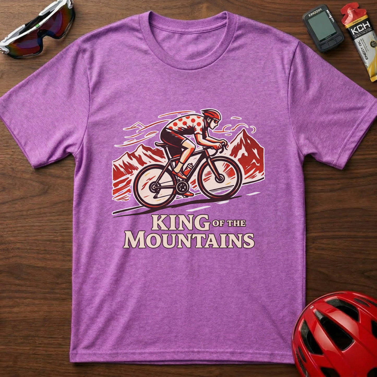 King Of The Mountains. Polkadot Cycling T-Shirt