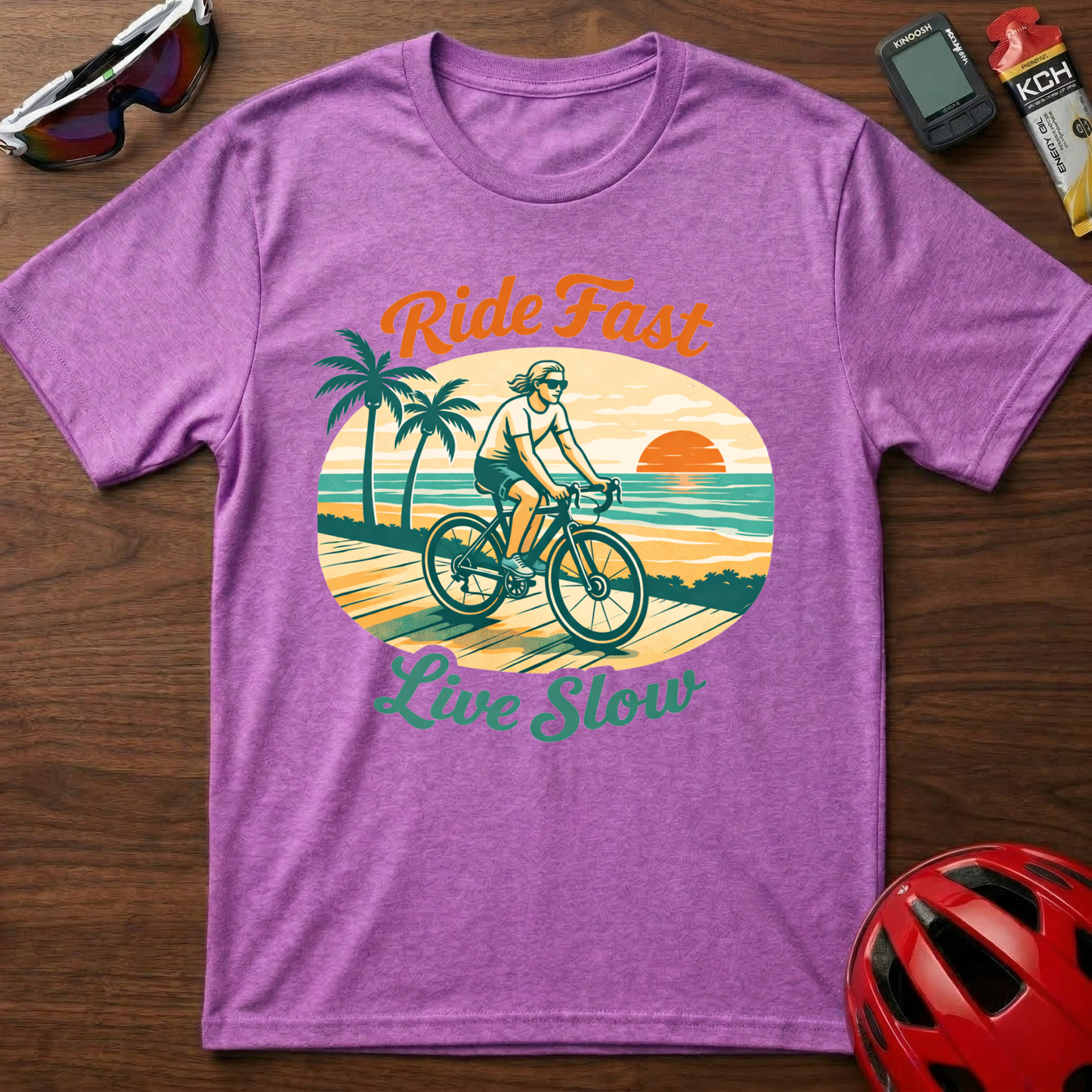 Ride Fast Live Slow Cycling T-Shirt