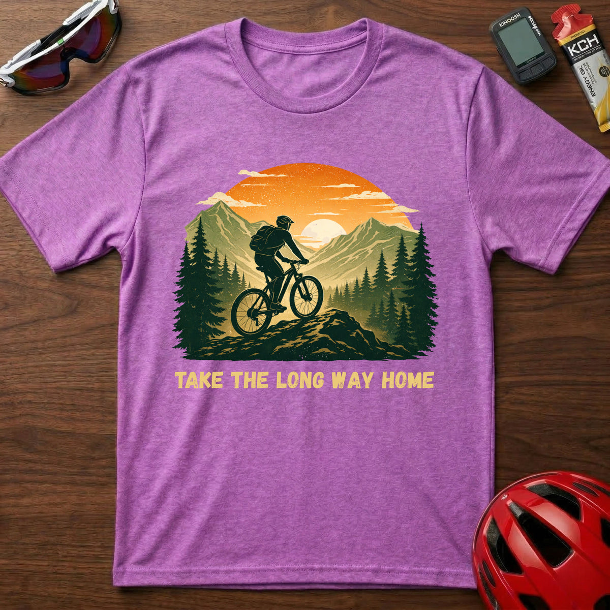 Take The Long Way Home MTB Cycling T-Shirt