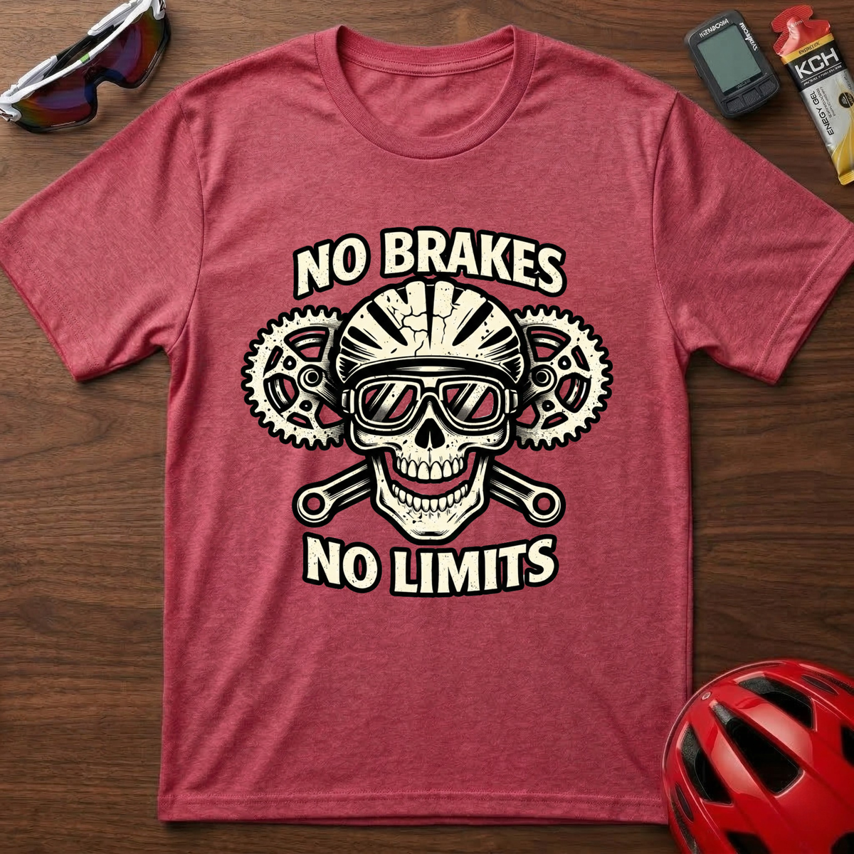 No Brakes No Limits Downhill MTB Cycling T-Shirt