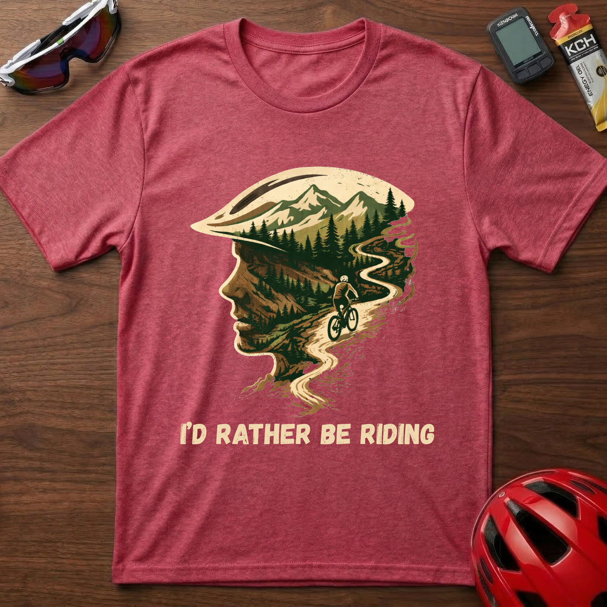 I'd Rather Be Riding MTB Spirit Cycling T-Shirt