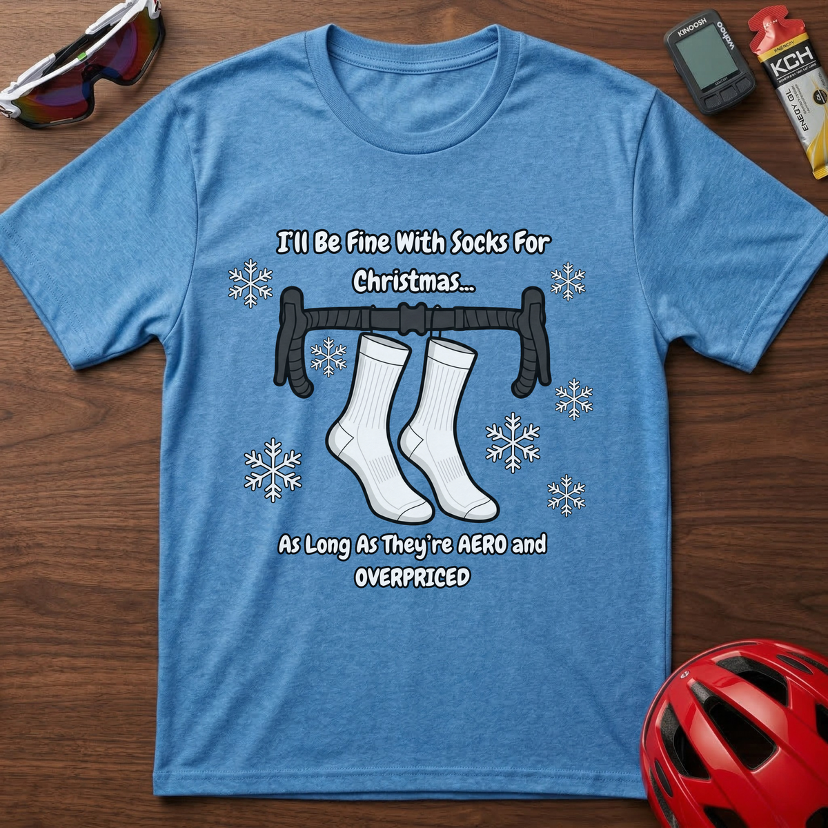 I'll be fine with socks for Christmas Cycling T-Shirt