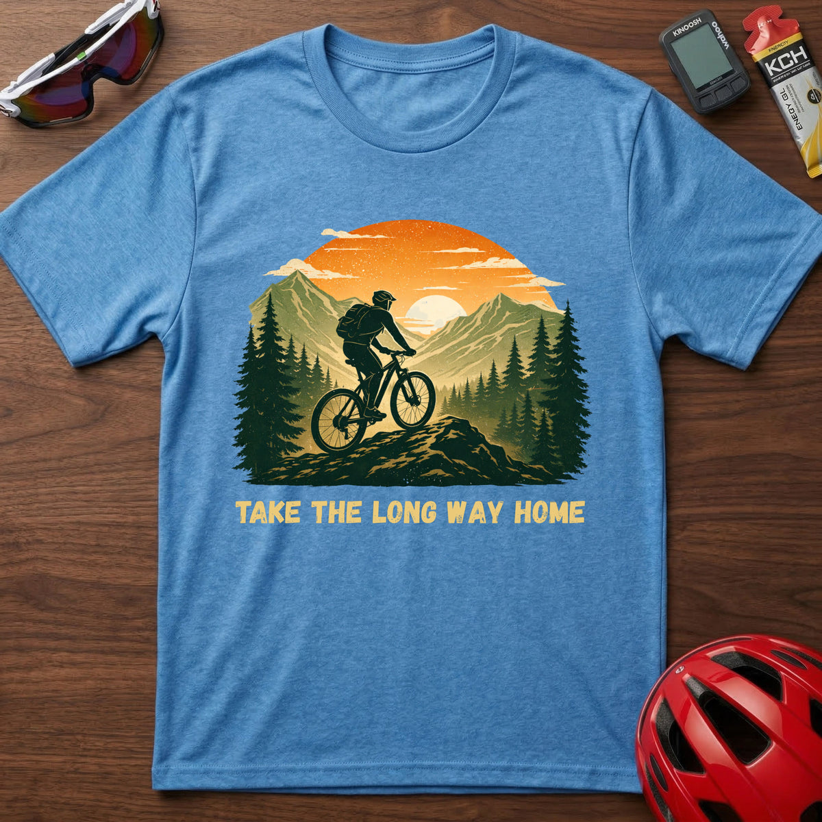 Take The Long Way Home MTB Cycling T-Shirt
