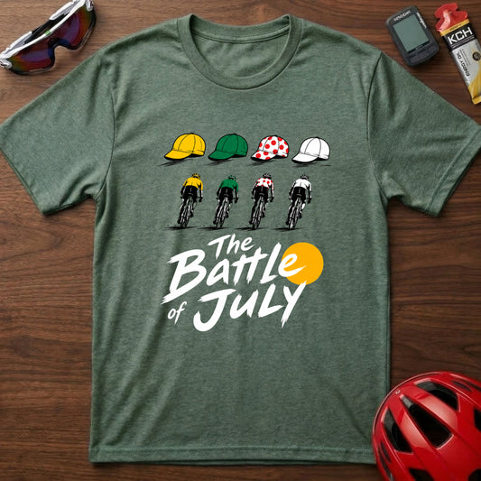 "The Battle of July" Tour de France cycling Graphic T-Shirt