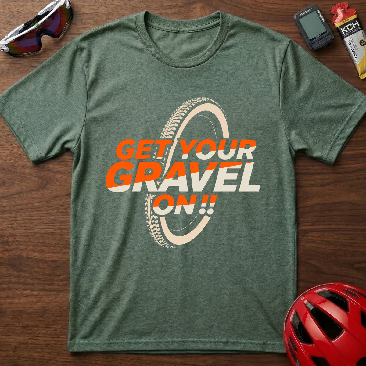 Get Your Gravel On! Gravel Bike T‑Shirt — Cycling Off‑Road Adventure Tee
