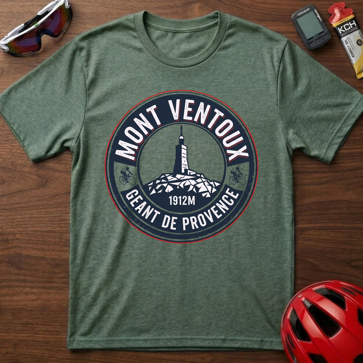 Mont Ventoux Cycling T-Shirt β Mont Ventoux 1912m Vintage Badge