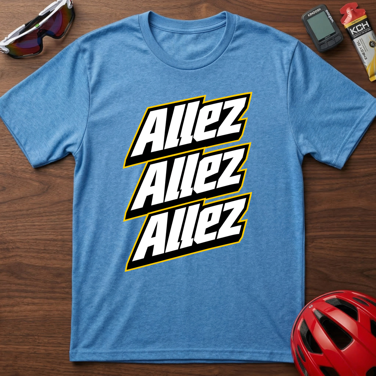 Allez Allez Allez Graphic Cycling T‑Shirt — Tour de France Fan Tee