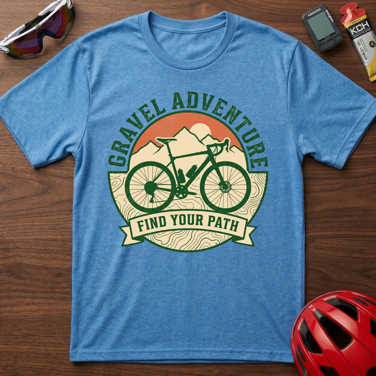 Gravel Adventure Bike T-Shirt β "Find Your Path" Cycling Tee