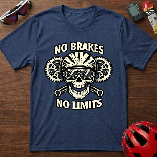 No Brakes No Limits Downhill MTB Cycling T-Shirt