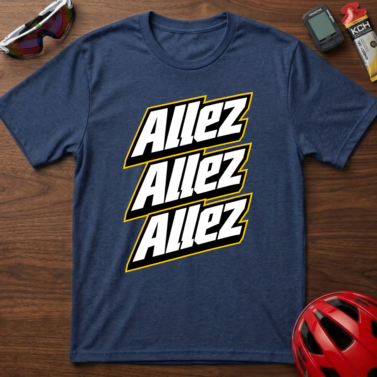 Allez Allez Allez Graphic Cycling T‑Shirt — Tour de France Fan Tee