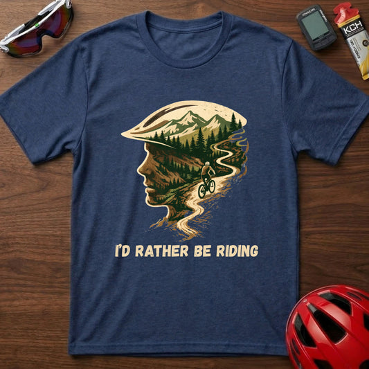 I'd Rather Be Riding MTB Spirit Cycling T-Shirt