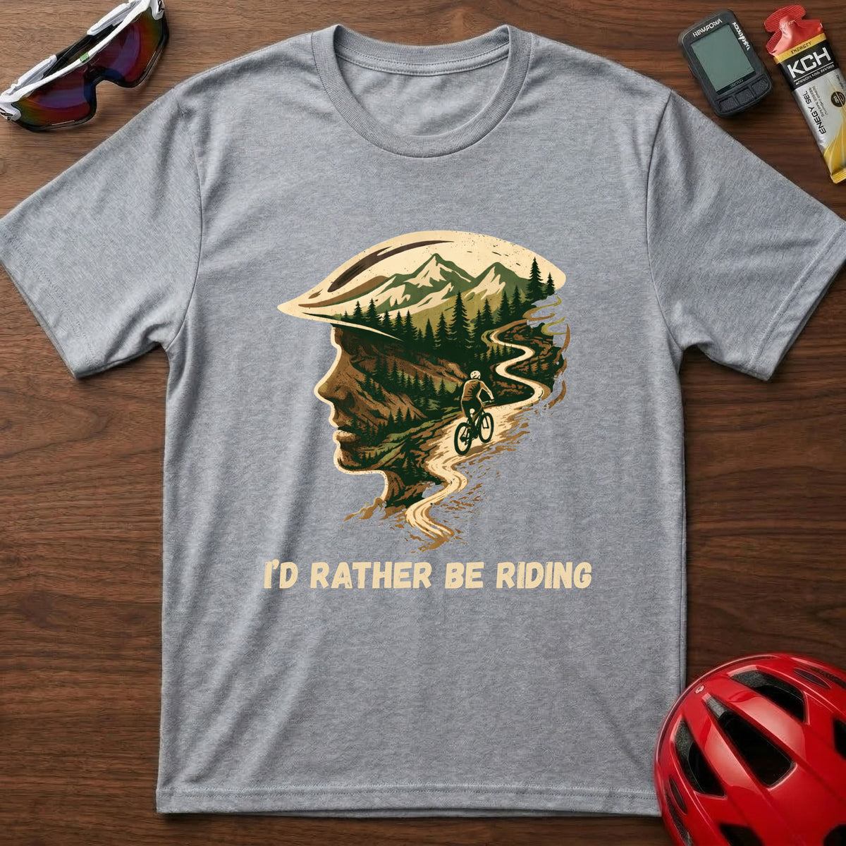 I'd Rather Be Riding MTB Spirit Cycling T-Shirt
