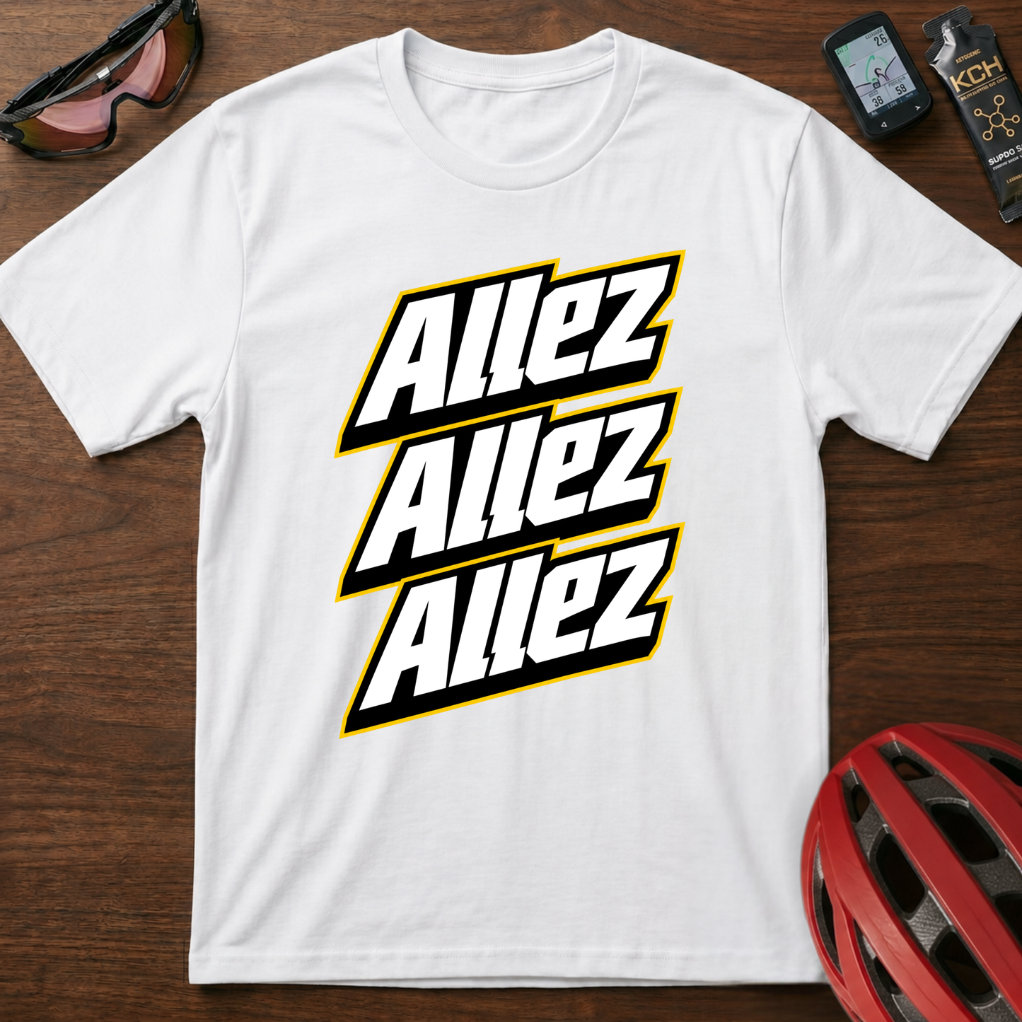 Allez Allez Allez Graphic Cycling T‑Shirt — Tour de France Fan Tee