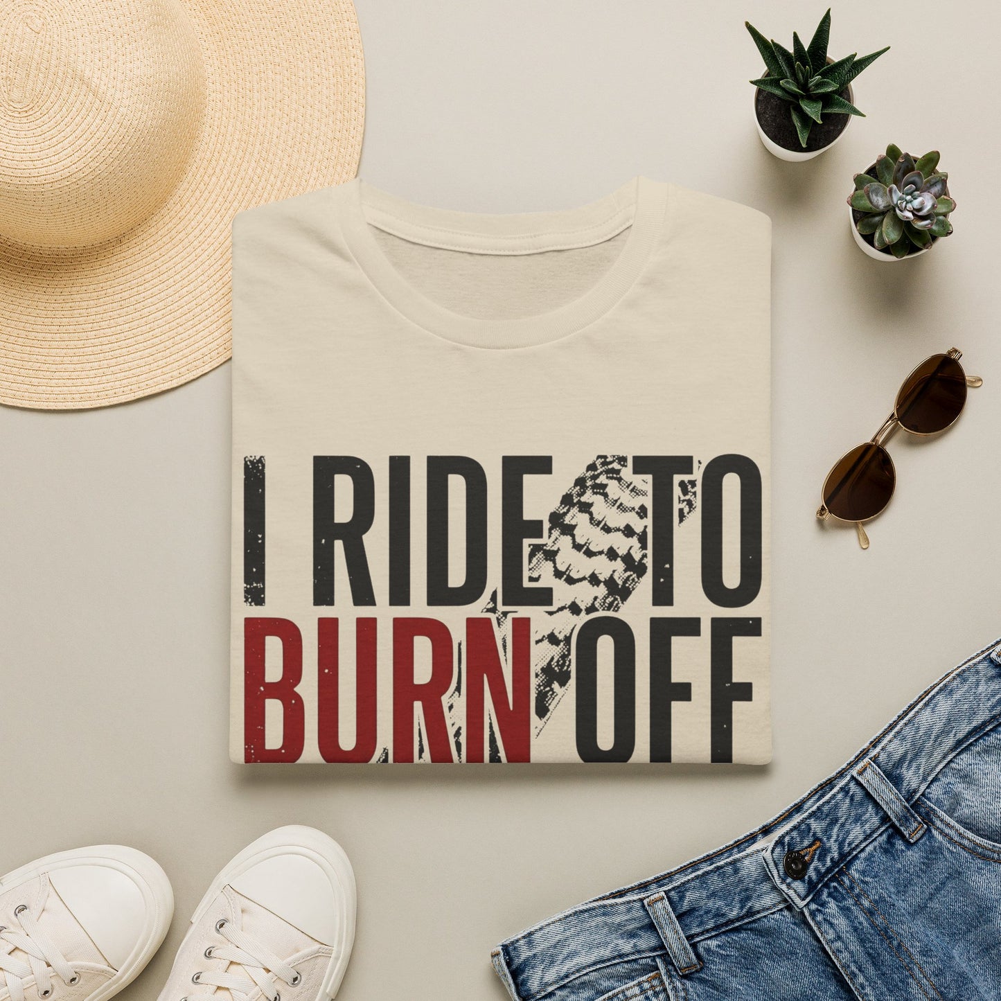 T-Shirt — I Ride to Burn Off the Crazy Graphic Cycling Tee