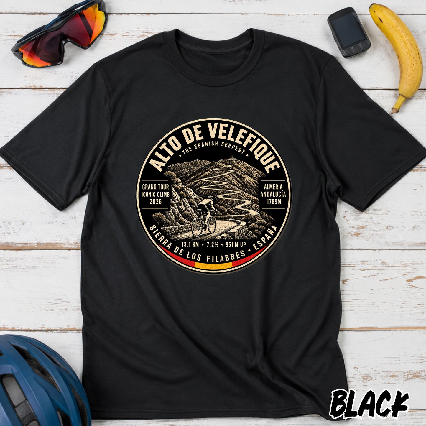 Alto de Velefique Le Vuelta T‑Shirt — Spanish Sierra Climb Tee