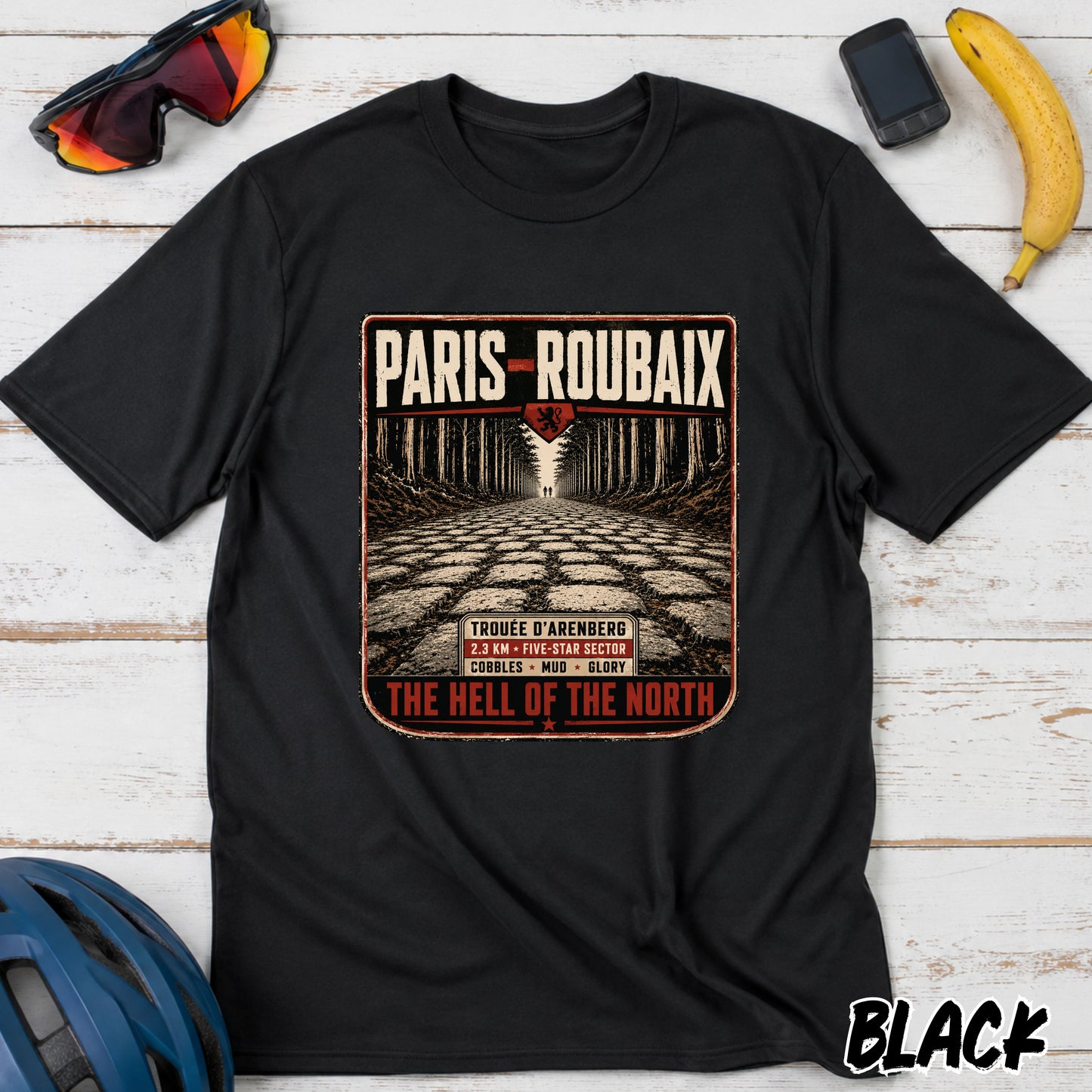 Paris–Roubaix Cycling T-Shirt — Vintage 'Hell of the North' Race Tee